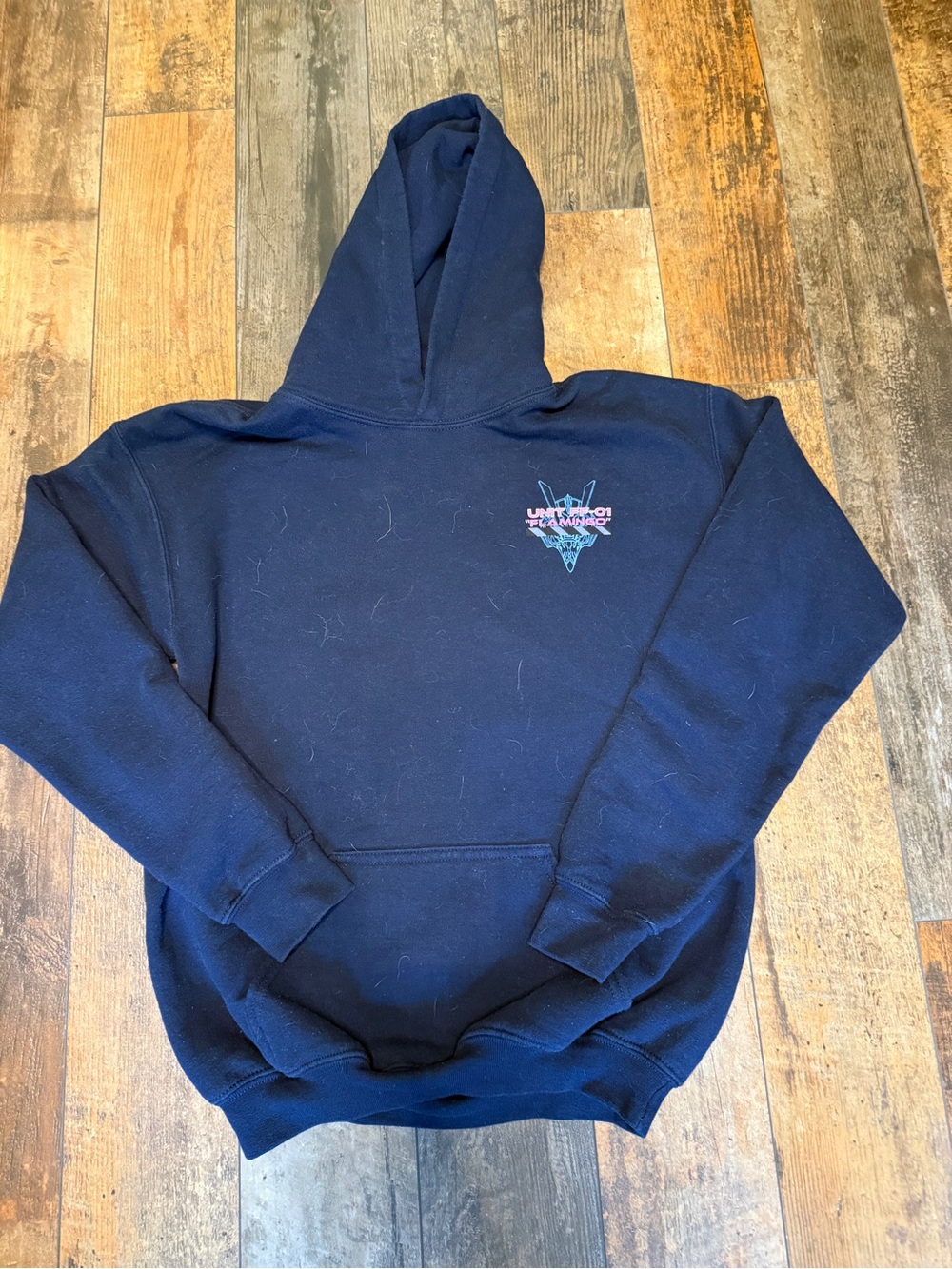 Kids Exclusive FLIM FLAM Navy Hoodie with Small Chest Graphic
